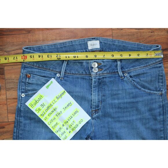 Hudson Women’s Collin Flap Skinny Jeans – Size 31 (Style NW422DMS, Color LVLY) - Picture 5 of 7